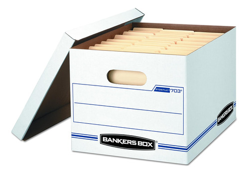 Bankers Box Caja De Almacenamiento Con Tapa Abatible  Carta 