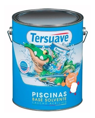 Pintura Piletas Solvente/caucho Azul Tersuave 10 Litros