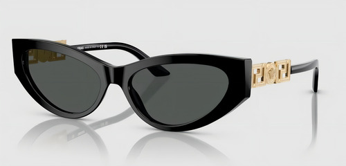 Gafas de sol Versace para mujer mod.4470B Gb1/87 56, color gatito, marco negro, lente gris varilla dorada
