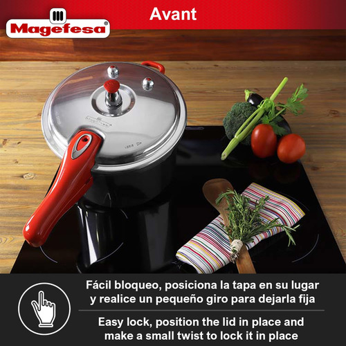Magefesa Olla A Presión Avant Red, 5.9 Litros