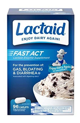 Lactaid Com 96 Cápsulas Fast Act Sabor Without flavor