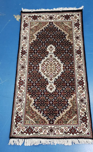 Tapete Artesanal Tabriz Mahi Black/cream 1.23x0.59m Ref79230