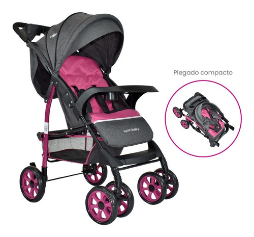 Coche Bebe Happy Baby Klaus Color Rosa