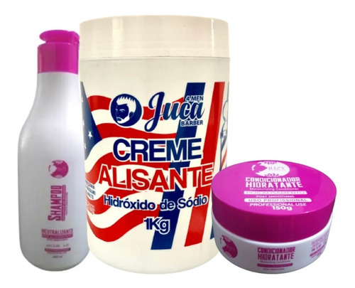 Creme Alisante 1kg + Pós Química 150g E Neutralizante 300ml