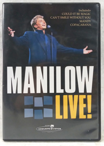 Manilow Live! Dvd Original Nacional Frete 15 Ótimo Estado