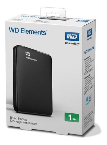 Disco Duro Externo Wd Elements 2.5  1tb Usb 3.0- Boleta