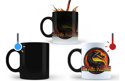 Mortal Kombat Logo Taza Magica Tu Propio Estilo