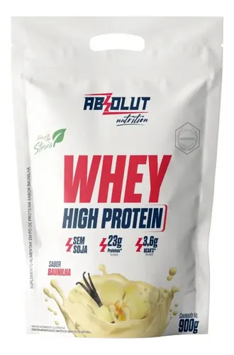 Whey High Protein Refil Absolut Nutrition Baunilha 900g