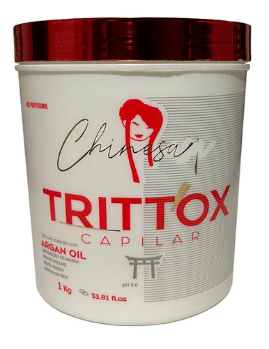 Trittox Capilar Argan Chinesa Cosmeticos Original 1kg