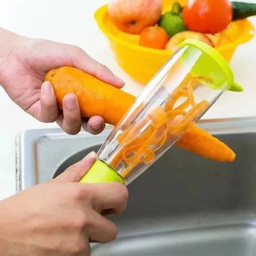 Práctico Y Elegante Pelador Con Depósito. Portatil.