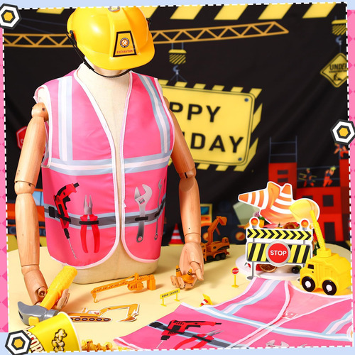 Xtinmee 2 Piezas Chaleco De Construcción Para Niños Disfraz