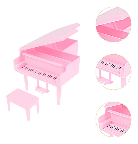 1/12 Casa De Muñecas Mini Piano De Cola Instrumento Musical