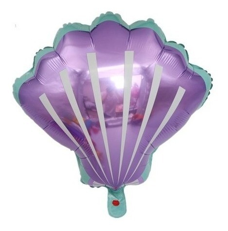 Globo Concha De Mar Morado Kawai Fiesta Cumpleaños Sorpresa