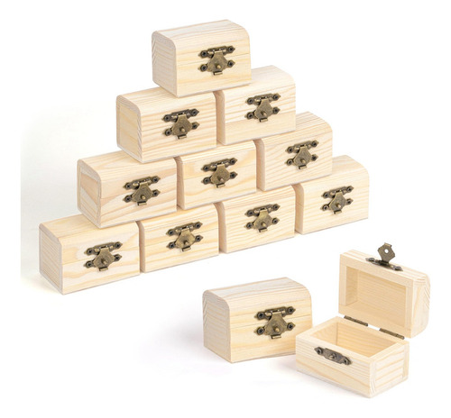Nuevo Caja De Madera Shore Pequeña Con Tapa Abatible (pack