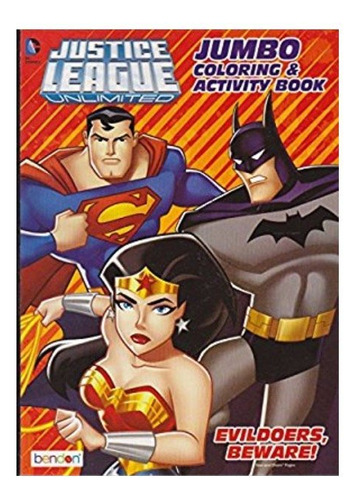 Justice League Libro De Actividades Y Colorear Jumbo Ilimit.