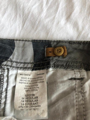 Bermudas Camuflado Niño Lee T. 14