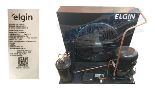 Unidade Condensadora Elgin 3,5hp R22 220v 45ucm2350ttc