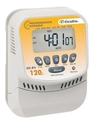 Programador Horario 120v Bornera Exceline. Gst-bil120s