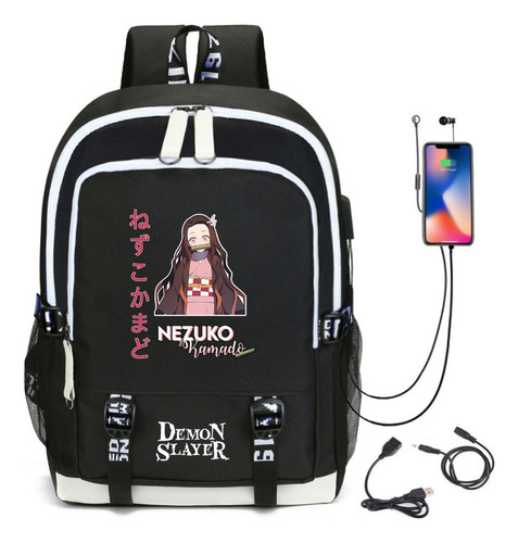 Primaria Mochilas Escolare Impermeable Demon Slayer Usb A012