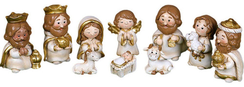 ' Resina Natividad Figuras Pesebre Miniaturas Estatua Mesa