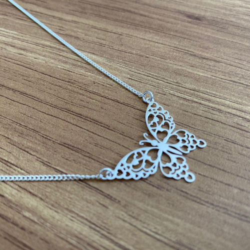 Imagen 6 de 10 de Collar Mariposa Plata .925 Agálea Mujer