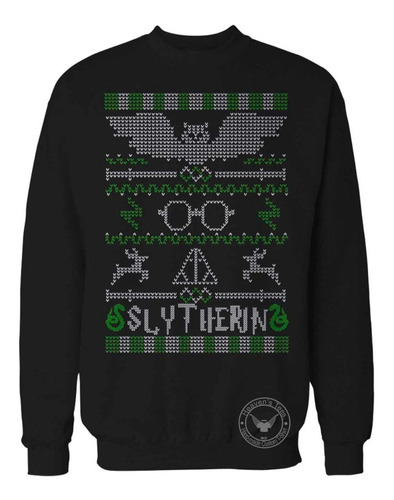 Sudadera Cuello Redondo Ugly Sweater Slytherin Harry Potter