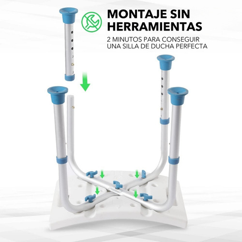 Medicomfort Banco Baño Silla Ducha Altura Ajustable Regadera