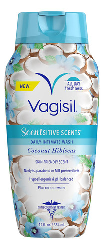 Vagisil Intimate Wash - Hibisco De Coco Individual De 12 Onz