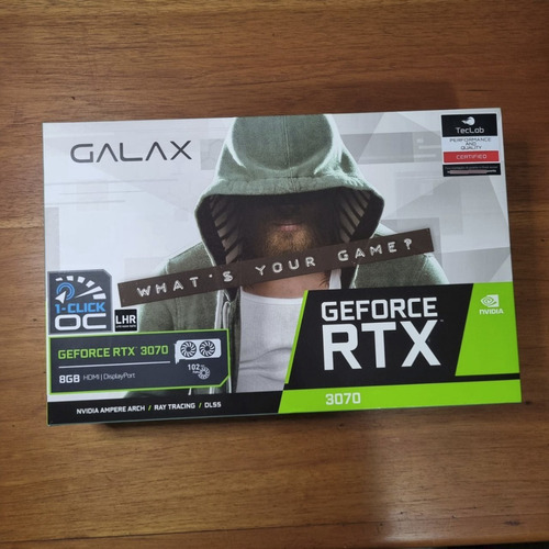 Placa De Vídeo Rtx 3070 Galax Nvidia 1-click Oc 8gb Geforce