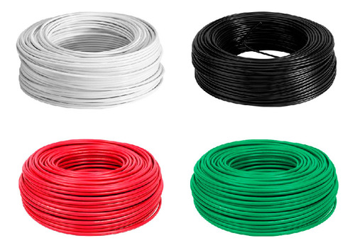 Kit 3 Cajas 100m. Cable 100% Cobre Cal 8, 12 Y 14 Condulac Cubierta Colores A