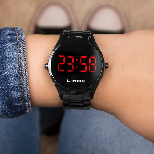 Relógio Feminino Lince Digital Led Mdn4618lvxpx