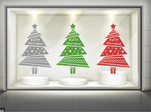 Imagen 5 de 10 de Vinilo Árbol Navideño Esmerilado