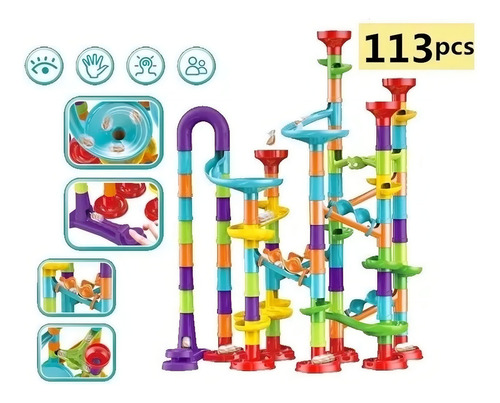 Juguete De Canicas Construccion De Laberinto Carreras Niños Color Multicolor