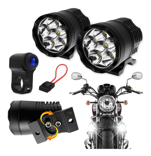 Imagem 1 de 10 de Farol Milha Aux Led 60w Off Road 4x4 P Moto Gaiola Utv Atv