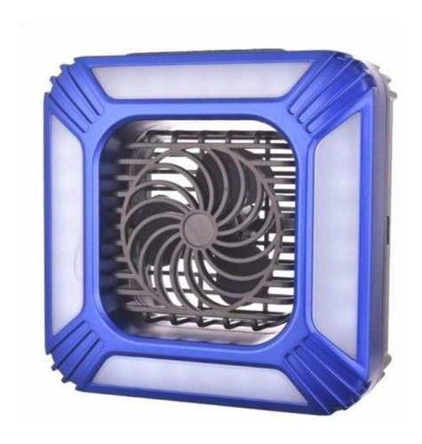 Ventilador Portatil Con Luz Led Multi Recarga Solar Camping