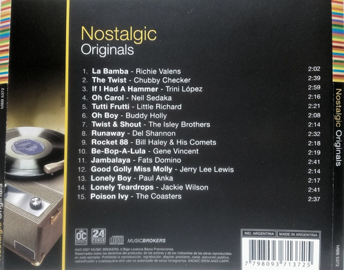 Cd Nostalgic (originals)