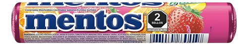 25 Pza Caramelos Masticables Mentos Fruit 29.04 G
