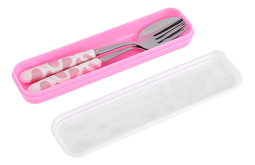 Juego De Vajilla Rosa, 2 Piezas, Cuchillo, Tenedor Y Cuchara