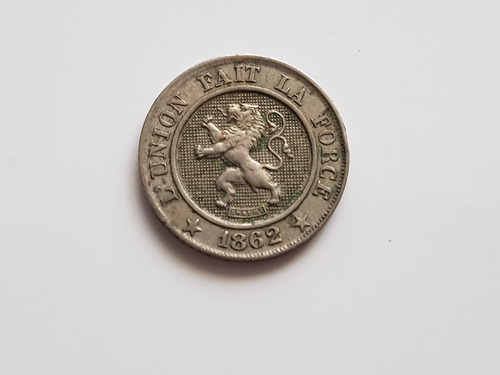 Moneda 1862 Belgica 10 Cent Con Punto