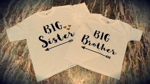 Playeras Big Sister And Big Brother