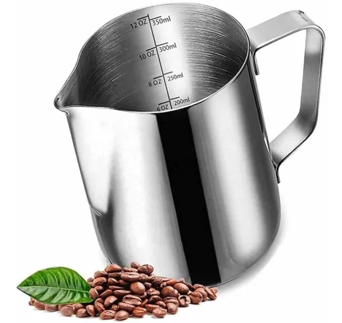 Comprar Jarra de café Latte de 350/550ML, jarra de espuma de leche, jarra  de acero inoxidable, jarra de café expreso Barista, jarra de leche con  escala