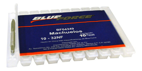 Machuelos Numeracion Americana Blue Force #10 - 32 Nf 10pz