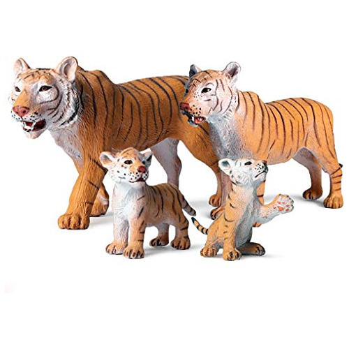 Figurina Realista De Tigre De Plástico, Juego De Famil...