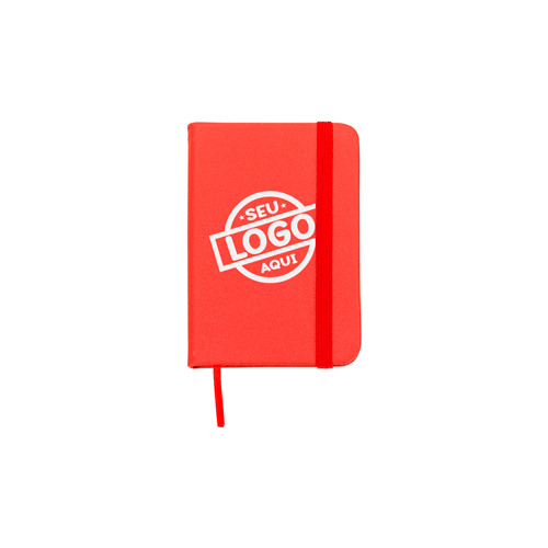 Caderneta De Anotações Vermelha Personalizada