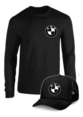 Camibuso Bmw Camiseta Manga Larga Con Gorra 