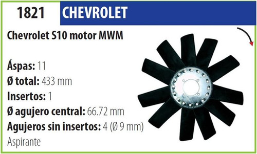 Helice Chevrolet S10 C/motor Mwm