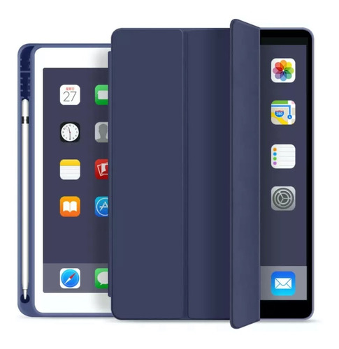 Mica Cristal + Funda Smart Ranura P/ Pluma iPad Air 2 A1566