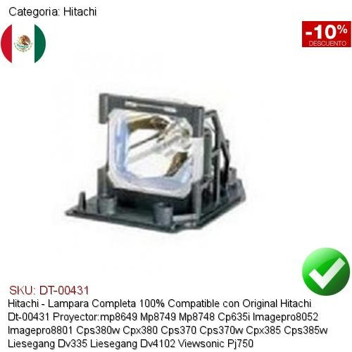 Lampara Compatible Hitachi Dt-00431 Mp8649 Cp635i Imagepro