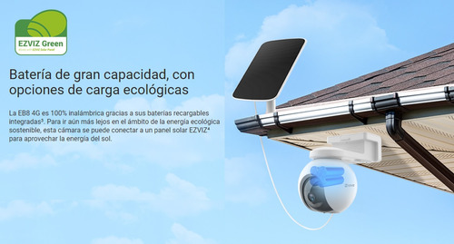 Kit De Camara Eb8 4g 2k Exteriores Con Gps + Panel Solar
