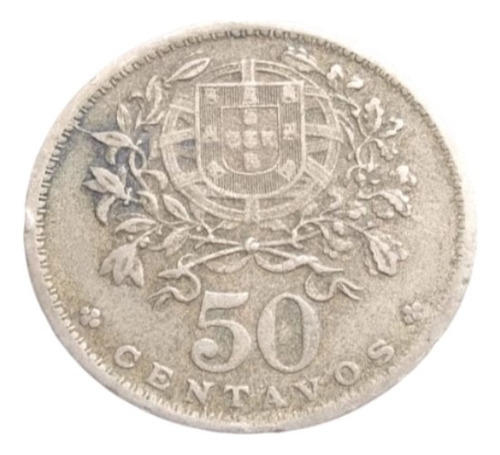 50 Centavos Escudo 1944 Portugal Bc Código Pt6026